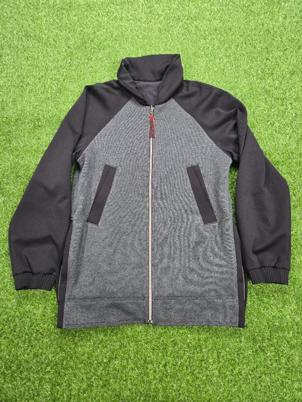 Lululemon Both Ways Bomber Jacket Womens 8 Black Gray Reversible Full Zip